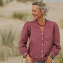 Blouse Léocadie - voile de coton figue plumetis rose - Quintessence