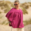 Blouse Léopoldine - double gaze de coton bougainvilier - Quintessence
