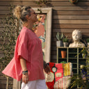 Blouse Léopoldine - double gaze de coton corail rosé - Quintessence