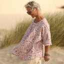 Blouse Léopoldine - double gaze de coton fleurs des marais - Quintessence