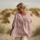 Blouse Léopoldine - double gaze de coton fleurs des marais - Quintessence