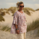 Blouse Léopoldine - double gaze de coton fleurs des marais - Quintessence