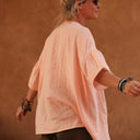 Blouse Léopoldine - Gaze légère à double structure nude - Quintessence