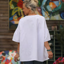 Blouse Léopoldine - seersucker blanc cassé - Quintessence