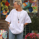 Blouse Léopoldine - seersucker blanc cassé - Quintessence