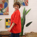 Blouse Léopoldine - viscose bouquet grenadine - Quintessence