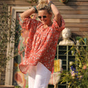 Blouse Léopoldine - viscose bouquet grenadine - Quintessence