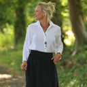 Blouse Lueur — Double gaze de coton blanche - Quintessence