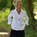 Blouse Lueur — Double gaze de coton blanche - Quintessence