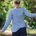 Blouse Lylou double gaze de coton bleu doux - Quintessence