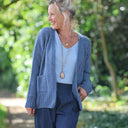 Blouse Lylou double gaze de coton bleu doux - Quintessence