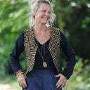 Blouse Lylou double gaze de coton noir - Quintessence