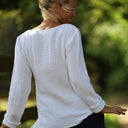 Blouse Lylou — Quadruple gaze de coton blanche - Quintessence