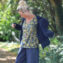 Blouse Lylou satin de coton imprimé Sentier des Landes - Quintessence
