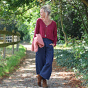 Blouse Lylou viscose lin grenade - Quintessence