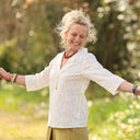 Blouse Madeleine Broderie ivoire fleurettes | Quintessence