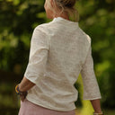 Blouse Madeleine – Broderie point de croix fleuri - Quintessence