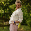 Blouse Madeleine – Broderie point de croix fleuri - Quintessence