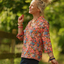 Blouse Madeleine – Coton Flammes Botaniques - Quintessence