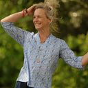 Blouse Madeleine – Coton Hortensia bleu - Quintessence