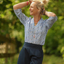 Blouse Madeleine – Coton Hortensia bleu - Quintessence