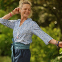 Blouse Madeleine – Coton Hortensia bleu - Quintessence