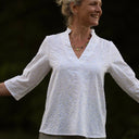 Blouse Madeleine – Coton léger brodé ivoire - Quintessence