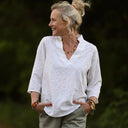 Blouse Madeleine – Coton léger brodé ivoire - Quintessence
