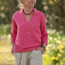 Blouse Madeleine Coton/Lin Sorbet framboise | Quintessence