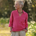 Blouse Madeleine Coton/Lin Sorbet framboise | Quintessence