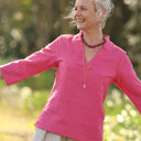 Blouse Madeleine Coton/Lin Sorbet framboise | Quintessence