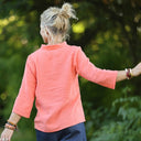 Blouse Madeleine – Double gaze de coton corail - Quintessence