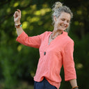 Blouse Madeleine – Double gaze de coton corail - Quintessence