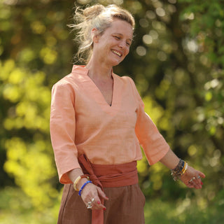 Blouse Madeleine – Lin Abricot