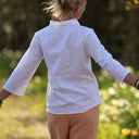 Blouse Madeleine Lin Blanc porté | atelier à Roubaix