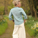 Blouse Madeleine Lin Bleu Doux Chiné | Quintessence