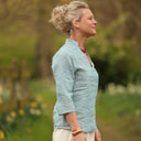 Blouse Madeleine Lin Bleu Doux Chiné | Quintessence