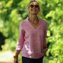 Blouse Madeleine – Lin chiné rose pep's - Quintessence