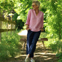 Blouse Madeleine – Lin chiné rose pep's - Quintessence