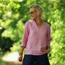 Blouse Madeleine – Lin chiné rose pep's - Quintessence