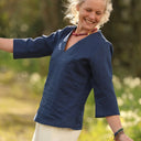 Blouse Madeleine Lin Indigo | Quintessence