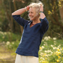 Blouse Madeleine Lin Indigo | Quintessence