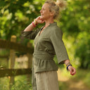 Blouse Madeleine – Lin kaki - Quintessence