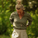 Blouse Madeleine – Lin kaki - Quintessence