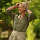 Blouse Madeleine – Lin kaki - Quintessence