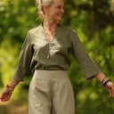Blouse Madeleine – Lin kaki - Quintessence