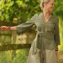 Blouse Madeleine – Lin kaki - Quintessence