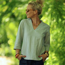 Blouse Madeleine – Lin vert d'eau - Quintessence