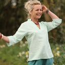 Blouse Madeleine Lin Vert Pep’s | Quintessence