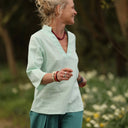 Blouse Madeleine Lin Vert Pep’s | Quintessence
